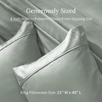 California Design Den King Size Pillowcase Set - 400 Thread Count, 100% Cotton Sateen, Set of 2 Pillow Covers, Soft and Breathable - Sage Green