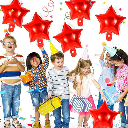 50 Pcs Star Balloons, 10 Inch Red Star Foil Balloons, Stars Shaped Balloon - Image 4
