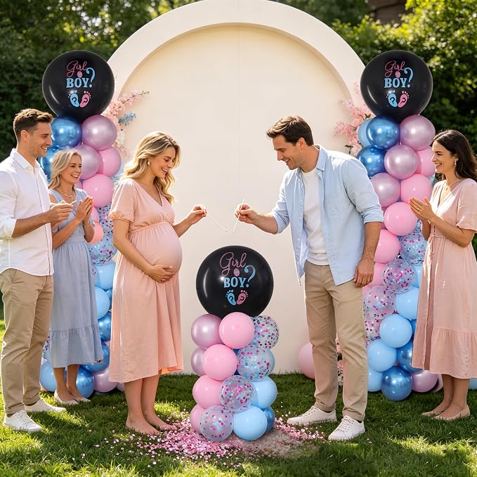 Gender Reveal Balloon Column Stand Set of 2 - Image 5