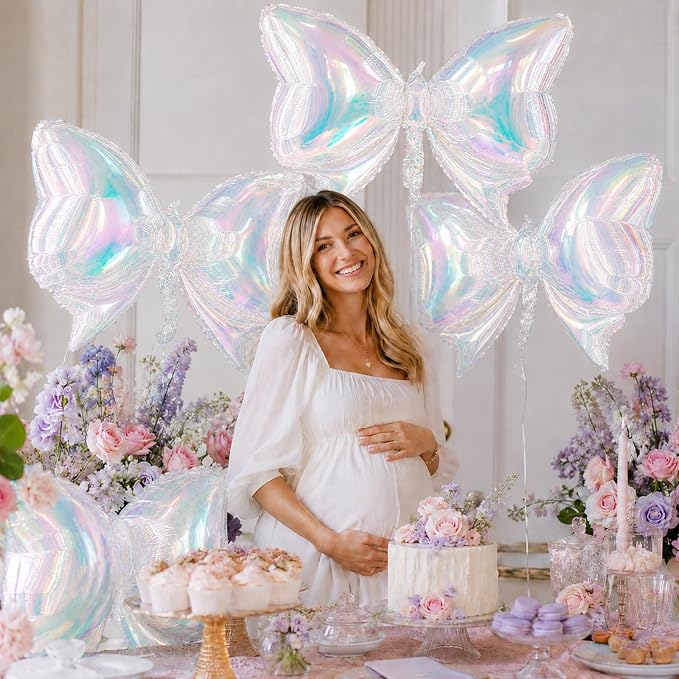 Iridescent Bow Balloons, Baby Shower, Bachelorette, Wedding and Anniversary - Image 6