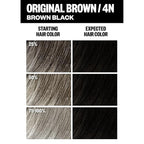 IGK Permanent Hair Dye Color Kit | 4N Original Brown - Brown Black | 100% Gray Color Coverage + Strengthen + Shine | Ammonia Free