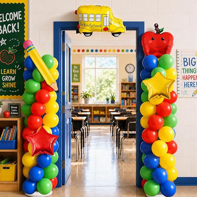 2 Sets 6.6 Ft Back to School Balloon Column Stand Kit - Image 6