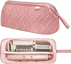 Leudes Hair Tools Travel Bag for Shark Flexstyle Carrying Case Portable Shark Hair Air Wrap Dryer Case Waterproof Dustproof Flat Curling Iron Travel Organizer (Dark Pink)