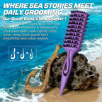 Candy Brush Curl Defining Vented Hair Brush for Effortlessly Blow Drying Detangling and Shaping and Styling, Airflow Wet Hair Brush for All Hair Types for Women and Men, Anti-Pull & Frizz, Purple