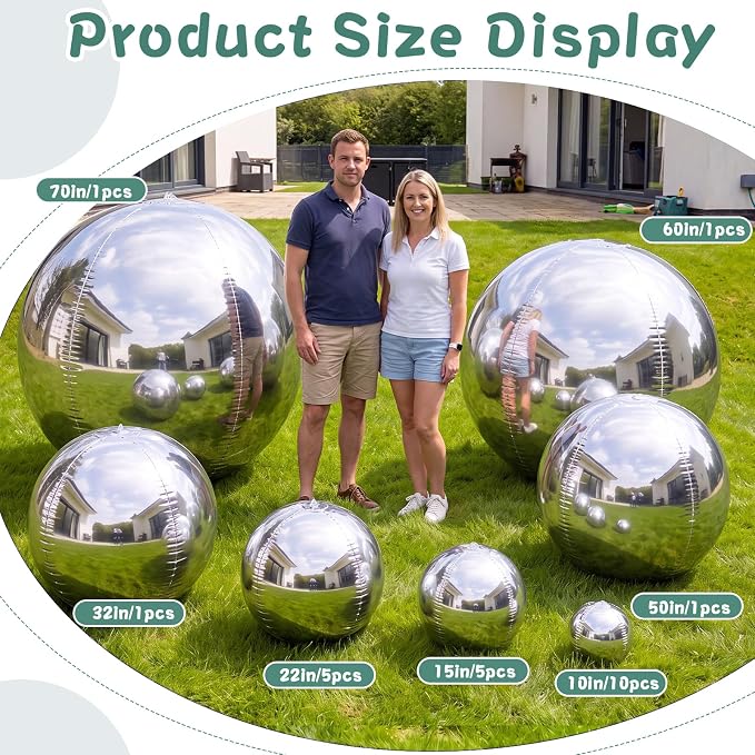 24 Pcs Giant Metallic Party Balloons, Birthday Wedding Bridal Shower Party - Image 2