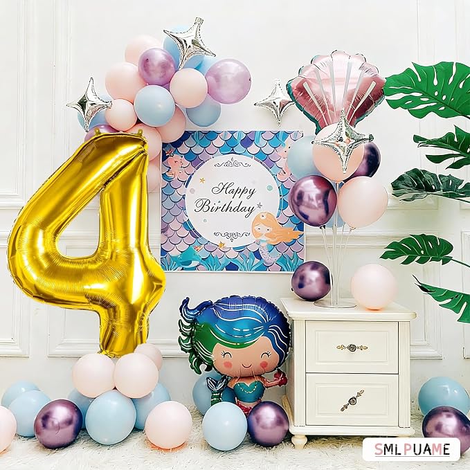 Gold Balloon, 40 inch Number 14 Foil, - Image 2