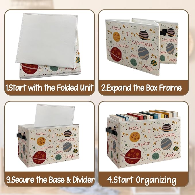 Space Nursery Foldable Storage Bins Box - Image 4