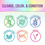 Punky Colour 3-in-1 Color Depositing Conditioner & Hair Cleanser - Purpledacious, Semi Permanent Hair Color Conditioner, Sulfate-Free Hair-Dye, 8.5 fl oz.