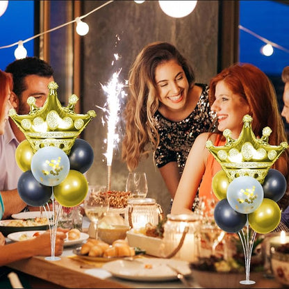 Black and Gold Party Decorations, Crown Balloon Stand Kit - Image 5