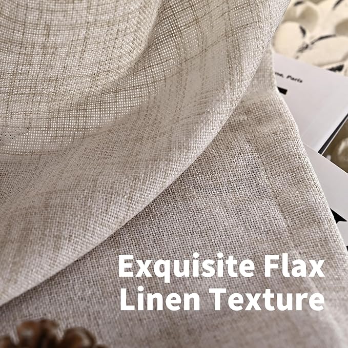 YoungsTex Natural Linen Curtains 78 Inch Length - Image 4