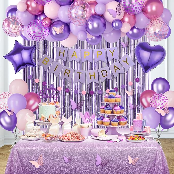 Amandir Purple Birthday Decorations - Image 7