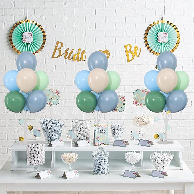 4 Sets Sage Green Dusty Blue Balloons Stand - Image 6