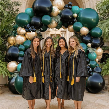 Emerald Dark Green Black Gold Balloon Arch Kit 119 PCs Double Stuffed | Luxury - Image 8