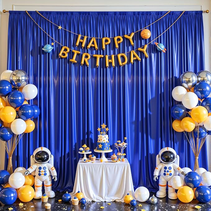 40x10ft Royal Blue Glitter Backdrop Curtain - Image 5
