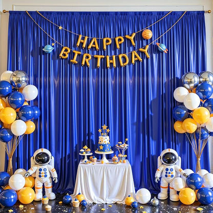 10x10 ft Royal Blue Glitter Backdrop Curtain - Image 3