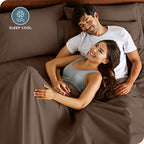 Bare Home Microfiber 4 Pack Standard/Queen Pillowcases, Cocoa, 20x30