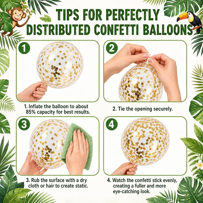 Metallic Green Gold Balloons, 60 Packs 12 Inch Dark Green White Gold Latex - Image 7