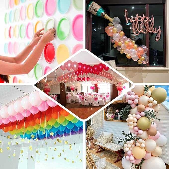 Efavormart Balloon Arch Kit – Clear Balloon Tape Strips & Glue Dot Rolls - Image 4