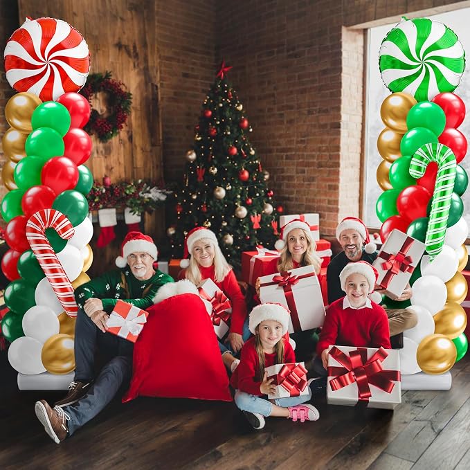 Kasyat 2 Sets Christmas Candy Balloon Column Stand Kit - Image 7