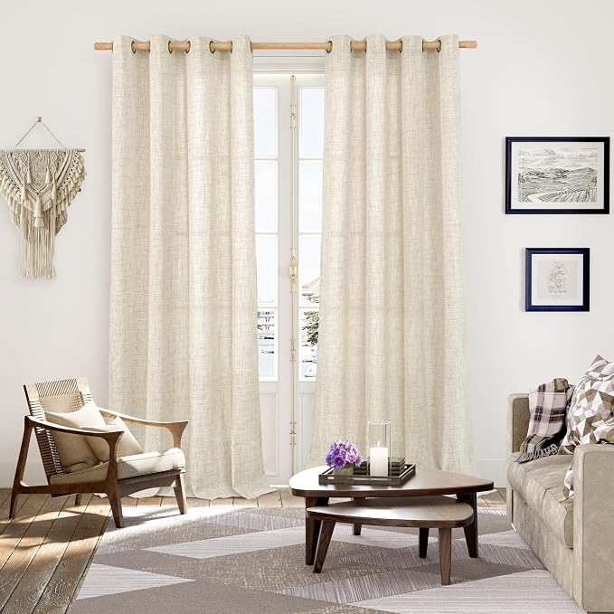 YoungsTex Linen Curtains 102 Inch Length - Image 2