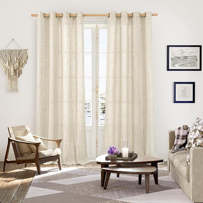 YoungsTex Linen Curtains 102 Inch Length - Image 2