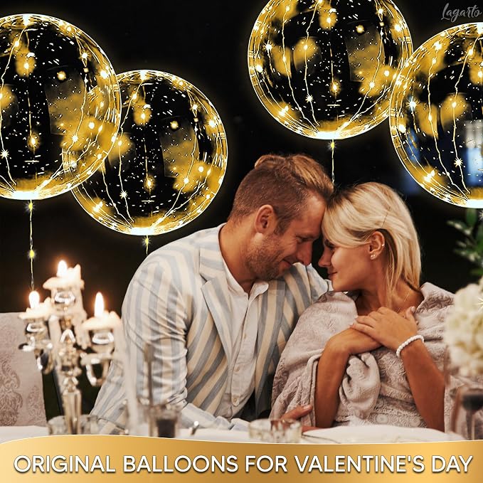 10 Pcs LED Balloons Light Up Balloons, 18 In Clear, String Lights | Reusable - Image 7
