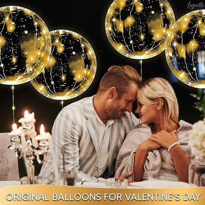 10 Pcs LED Balloons Light Up Balloons, 18 In Clear, String Lights | Reusable - Image 7