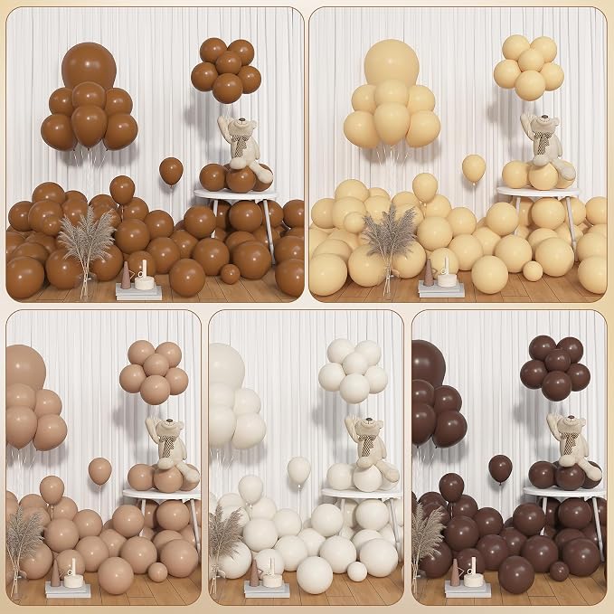 Amandir 153pcs Dark Light Brown Balloon Garland Arch Kit Different Sizes | 18 - Image 5