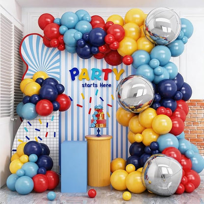 Jobkoo Red Blue Yellow Balloon Arch Kit by Jobkoo