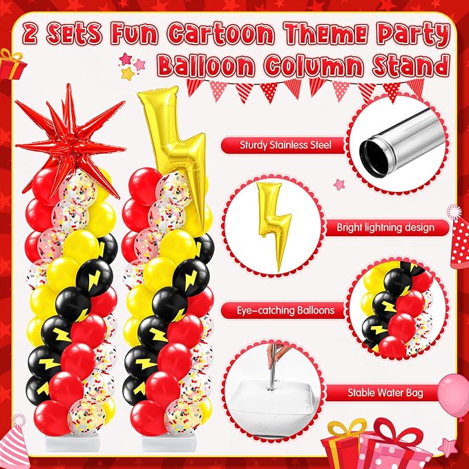 Kasyat 2 Set Cartoon Theme Balloon Column Stand Kit - Image 3