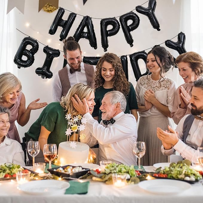 16" Happy Birthday Balloon Banner Foil - Image 3