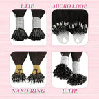 YoungSee Utip Hair Extensions Human Hair Brown Balayage U Tip Human Hair Extensions Ombre Dark Brown to Browns Hot Fusion Hair Extension 22In Ktip Extensions 1G/S 50G for Long Hair
