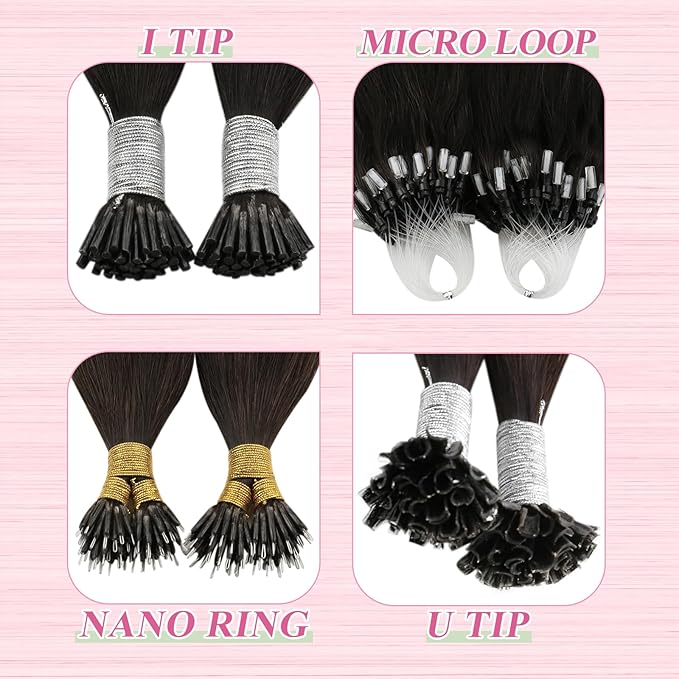 YoungSee U Tip Hair Extensions Human Hair Balayage K Tip Hair Extensions Real Human Hair Balayage Dark Brown with Brown Utip Hair Extension Ombre for Daily Confidence Boost 20In 50s/50G