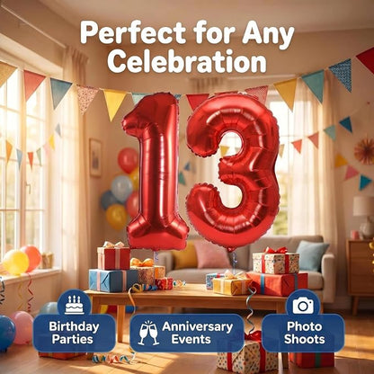 YPSelected 32 Inch Large Foil Helium Number Balloon Birthday Wedding Party 0-9 - Image 7