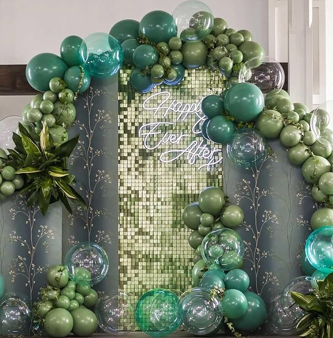 10 Inch Retro Olive Green Balloons - Image 5