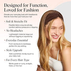 Kitsch Wide Headbands for Women - Fashion Sports Headband for Workout, Yoga, Gym, Running, Exercise | Stretchy Head Bands for Women’s Hair | Hair Accessories | Ideal Gifts for Women - Rosewood, 2pcs
