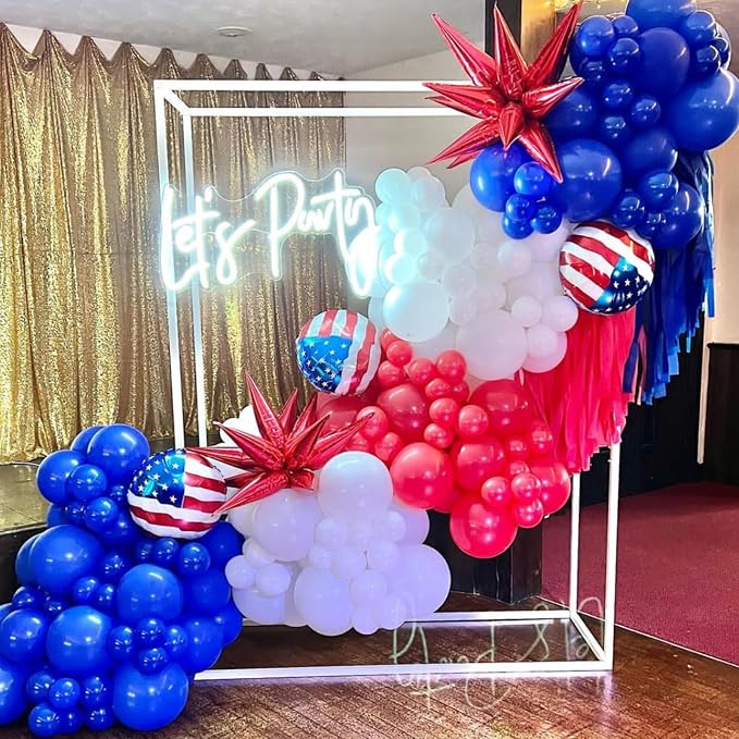 YMSZ Red and Blue Balloon Garland Arch Kit, Graduation, Independence Day - Image 4