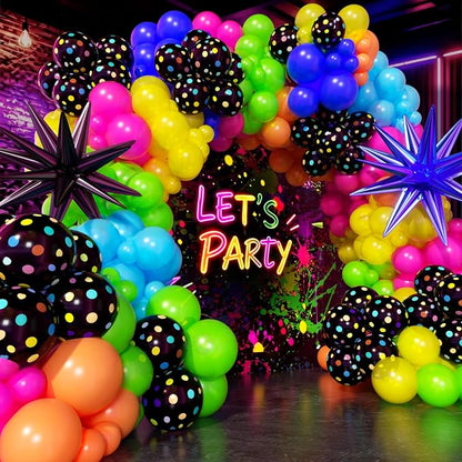 200Pcs Neon Balloons Garland Arch Kit by Unknown