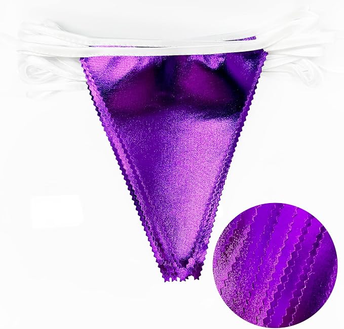 Purple Party Decorations Triangle Pennant Banner Flag Dark Purple Metallic - Image 3