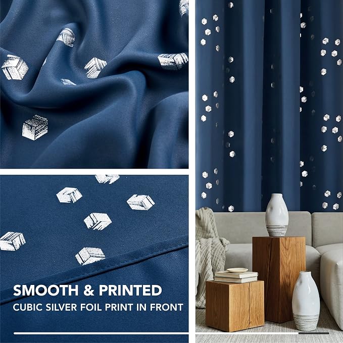 Deconovo Blackout Curtains, Thermal Window Panels, 2 Panels, - Image 5