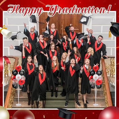 Kasyat 4 Set Red and Black Graduation Balloons Stand High 53 Inch Class of 2026 - Image 5