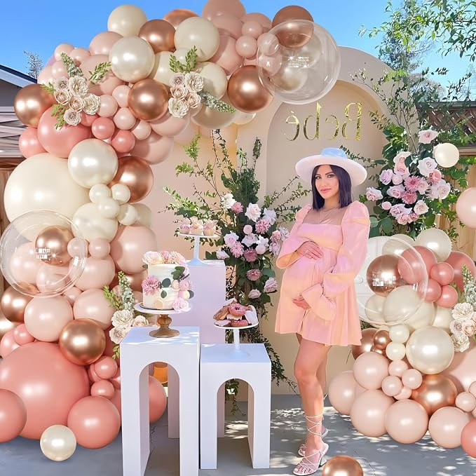 Dusty Pink Balloon Arch Kit Retro Blush Pink Balloon Garland Kit | 126Pcs - Image 5
