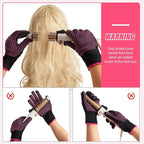 Suhine 20 Pcs Professional Heat Resistant Gloves for Hair Styling Curling Heat Resistant Work Gloves