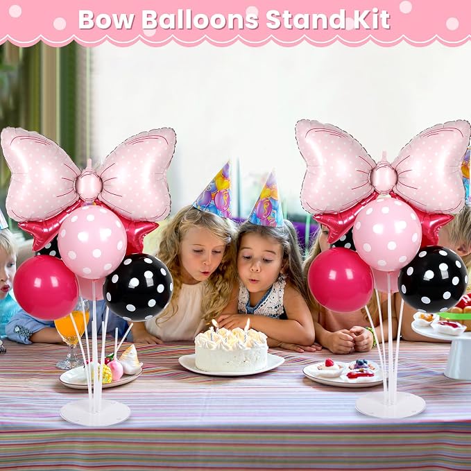 Pink Mouse Party Balloons Stand Kit 2 Sets - Image 7