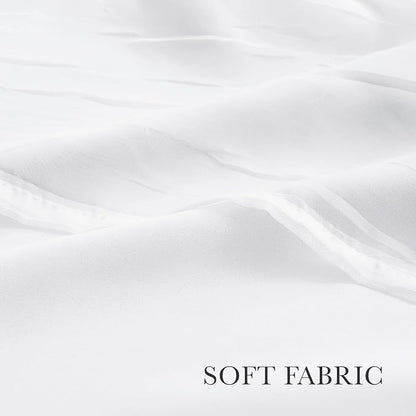 PONY DANCE White Curtains, 52 W by 84 L, Pure White, 2 Pieces | Double Layer - Image 8