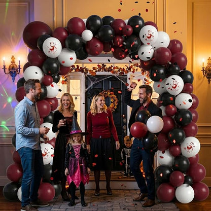 Halloween Balloon Arch Garland Kit, Spooky Party Decorations Background Supplies - Image 5