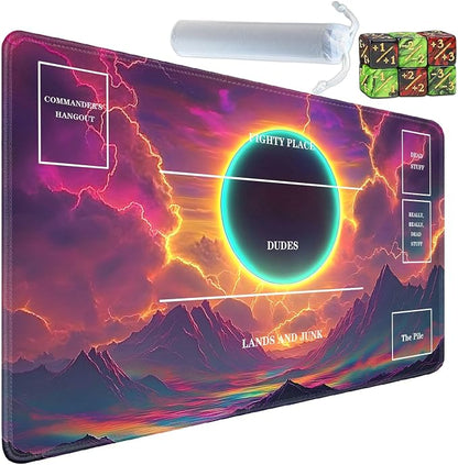 for TCG Playmat with Zones, Non-Slip Rubber Bottom Trading Card Game Mat with by Unknown