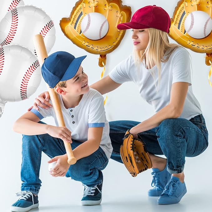 Skylety 18 Pieces 18 Inch Baseball Balloons Baseball Foil Balloons 20 Inch - Image 4