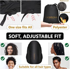 Large Hooded Hair Dryer Bonnet Attachment w/Integrated Headband - Reduces Heat Exposure Around Ears & Neck - Enhanced Size for Use with Rollers, Speeds Up Drying Time, Deep Conditioning at Home