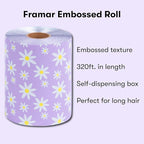 FRAMAR Daisy Hair Foil – Hair Foils For Highlighting Long Hair, Salon Foil For Hair Highlighting, Salon Foils For Hair Highlighting Kit, Salon Foils For Hair Stylist, Embossed – 320 ft